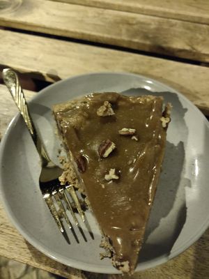 Vegan cheesecake at O Xexexe in Costa Da Caparica