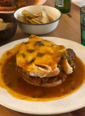 Francesinha special at O Xexexe in Costa Da Caparica