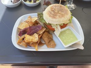 Burger  at Alfarroba Cafe in Albufeira