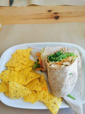Wrap Tofu at Alfarroba Cafe in Albufeira