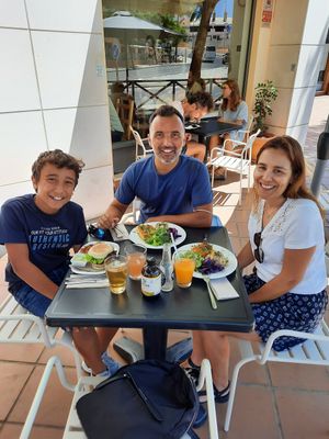 Obrigado "Alfarroba". at Alfarroba Cafe in Albufeira