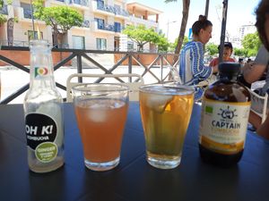 Kombucha made in Portugal at Alfarroba Cafe in Albufeira