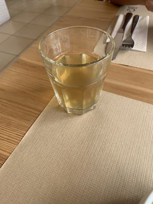 Lemon ginger tea  at Alfarroba Cafe in Albufeira