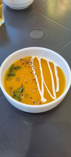 Soup at Alfarroba Cafe in Albufeira