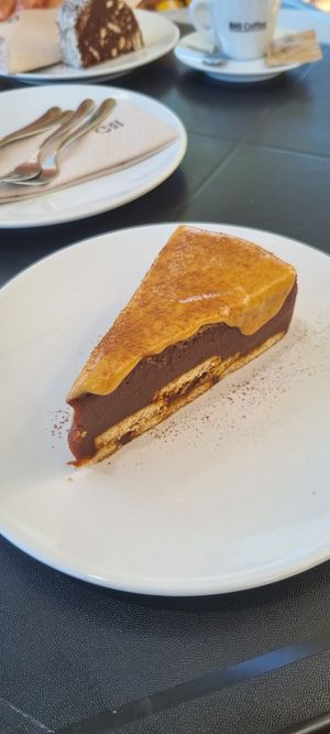Cacao tart at Alfarroba Cafe in Albufeira