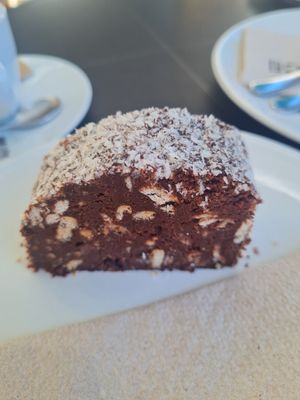 Salame de chocolate at Alfarroba Cafe in Albufeira