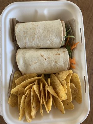 Tofu wraps   at Alfarroba Cafe in Albufeira