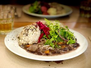 Feijoada  at Alfarroba Cafe in Albufeira