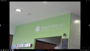 Inside the café at Alfarroba Cafe in Albufeira