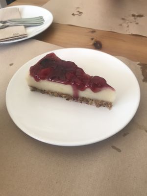 berry cheesecake   at Alfarroba Cafe in Albufeira