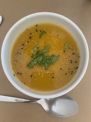 Sopa del día   at Alfarroba Cafe in Albufeira