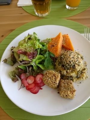 Dish of the day, soooo good! at Alfarroba Cafe in Albufeira