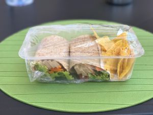 Takeaway Tofu Wrap at Alfarroba Cafe in Albufeira
