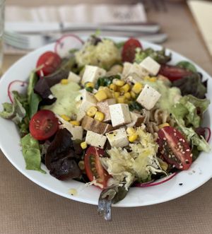 Tofu saladd  at Alfarroba Cafe in Albufeira