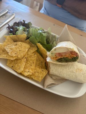 Tofu wrap   at Alfarroba Cafe in Albufeira