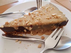Tarte at Alfarroba Cafe in Albufeira