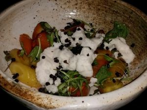 carrot coconut sorbet at Erven in Santa Monica