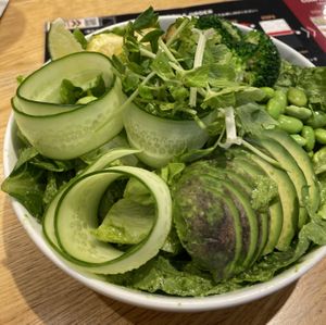 All green salad with nice dressing  at Mr. Farmer - Shinjuku in Tokyo