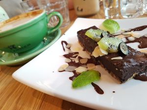 vegan row cacao cake at 890¥ at Mr. Farmer - Shinjuku in Tokyo