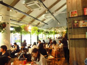 Inside— bright and airy at Mr. Farmer - Shinjuku in Tokyo