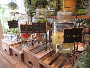 Delicious infused waters at Mr. Farmer - Shinjuku in Tokyo