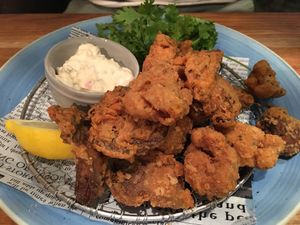 Fried soy nuggets at Mr. Farmer - Shinjuku in Tokyo