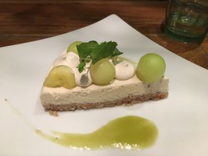 Vegan melon cheesecake at Mr. Farmer - Shinjuku in Tokyo