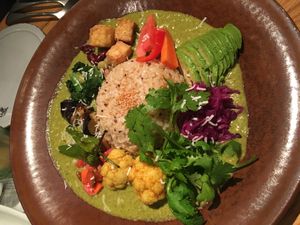 Green vegetable curry  at Mr. Farmer - Shinjuku in Tokyo