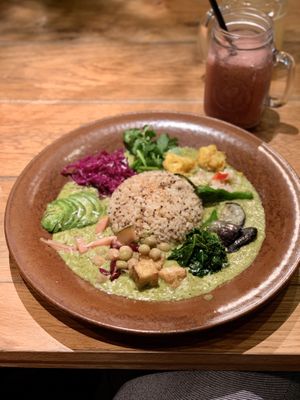 Vegan green curry at Mr. Farmer - Shinjuku in Tokyo