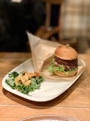 Vegan burger at Mr. Farmer - Shinjuku in Tokyo