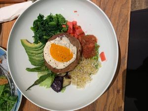 Vegan loco moco at Mr. Farmer - Shinjuku in Tokyo