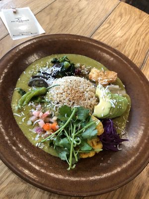 ヴィーガングリーンカレー at Mr. Farmer - Shinjuku in Tokyo