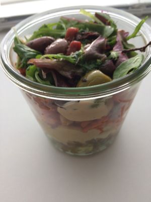 Salad to go at Cafe Reborn in Viborg