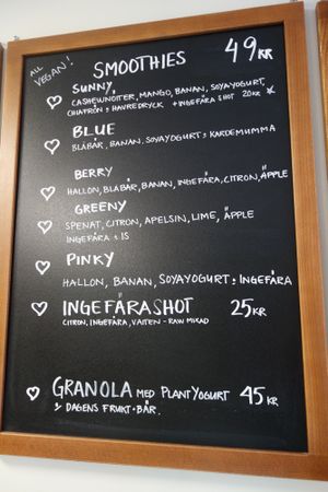 Smoothies at Bahlsam Living and Cafe in Ahus