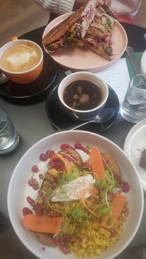 Avocado toast with scrambled tofu at Hey Plant Bae in Edinburgh