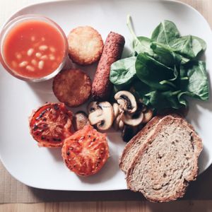 Vegan Full English Breakfast at Monkey in Chamonix-mont-blanc