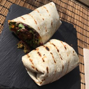 Vegan Felafel wraps  at Monkey in Chamonix-mont-blanc