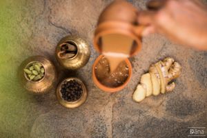 Home-made chai that is slow-brewed only using real spices. We are not fans of powders or syrups! Vegan option available. :)  at Dana in Copenhagen