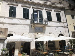 Rooftop bar also open in evening  at SHE Bio Bistro in Sibenik