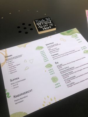 Menu  at Ich Bin So Frey in Landau