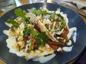 Fajita special with tofu at Ich Bin So Frey in Landau