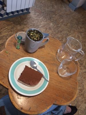 Speculoos/Chocolate mousse and lemon ginger tea  at La Face B in Lille