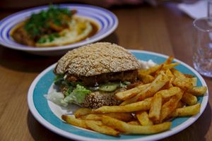 Vegan burger at La Face B in Lille