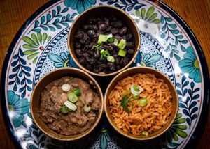 All our rice and beans are vegetarian at Burrito Grill in Kimberley