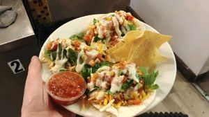 Shredded Yam- Soft shell Tacos at Burrito Grill in Kimberley