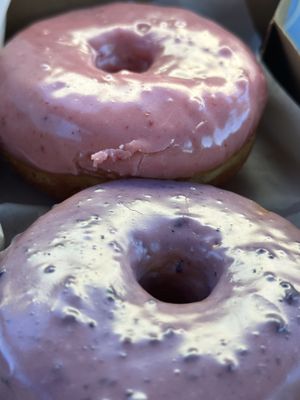 Strawberry frosted and Blueberry frosted  at The Crumb in Yucaipa