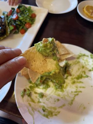 Guacamole (with chips) at Le Campane in Oaxaca