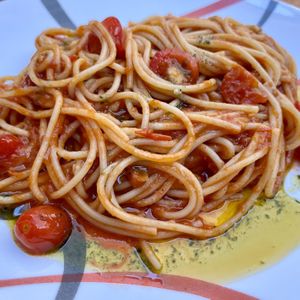 spaghetti primavera   at Le Campane in Oaxaca