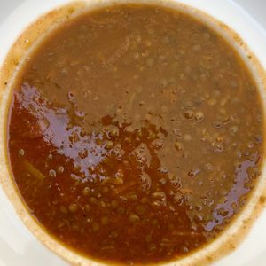 lentil soup - tastier than it looks!  at Le Campane in Oaxaca