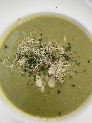 Broccoli soup  at Le Campane in Oaxaca